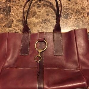 Frye ILANA ring tote. Beautiful dark red.